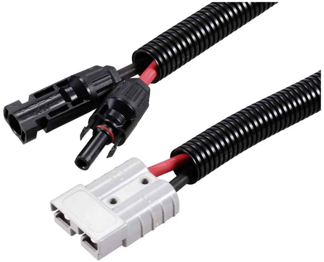Tru Components TC-12195636 Hoogspanningsstekker naar PV-stekker - Zwart/Rood