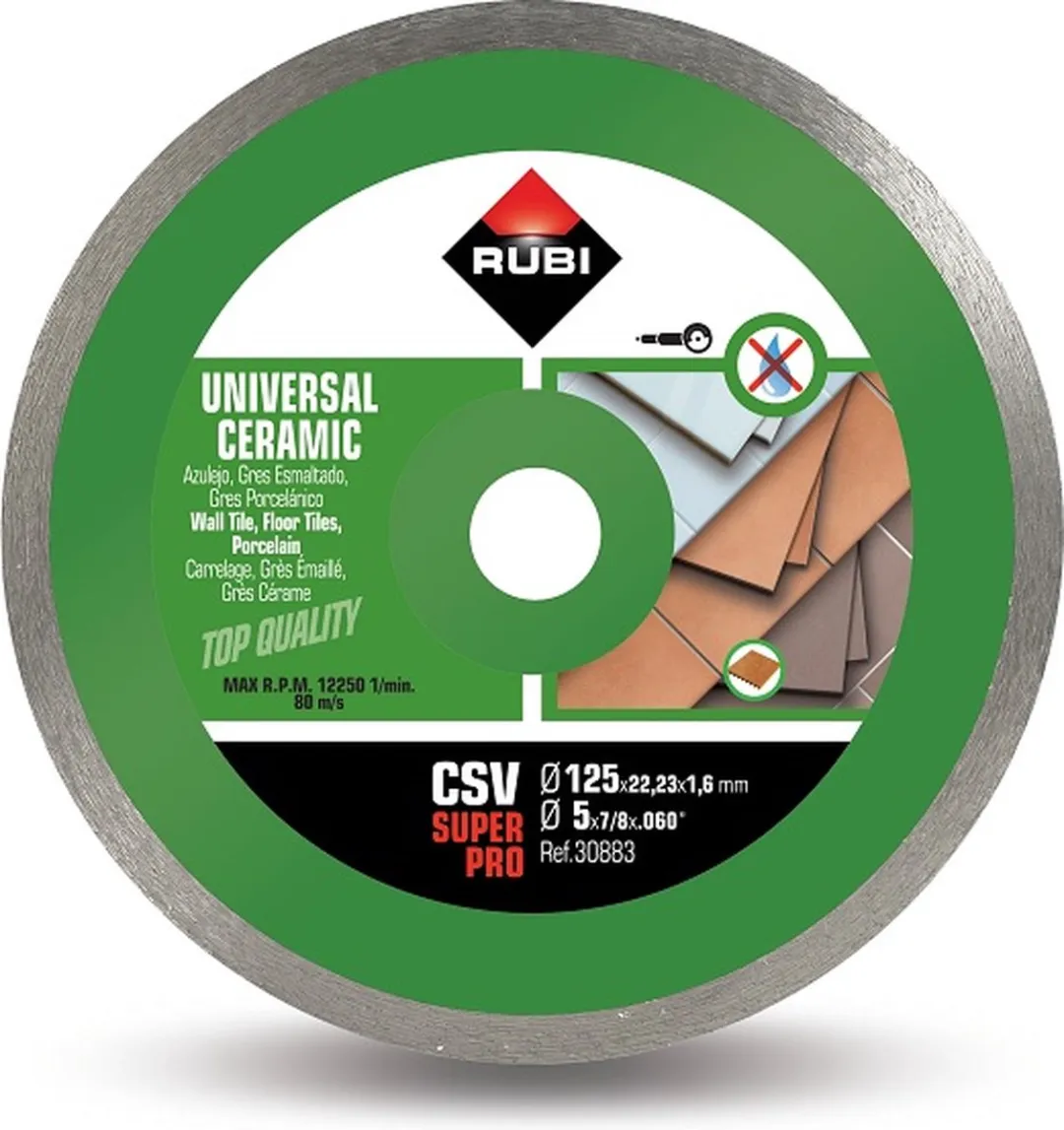 Rubi Diamantschijf CSV Superpro 125mm x 22,2mm