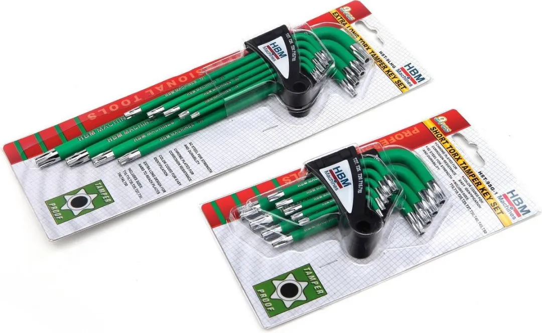 HBM Machines Torx Inbussleutel Set 9-delig - Ringmaat 50 - Groen