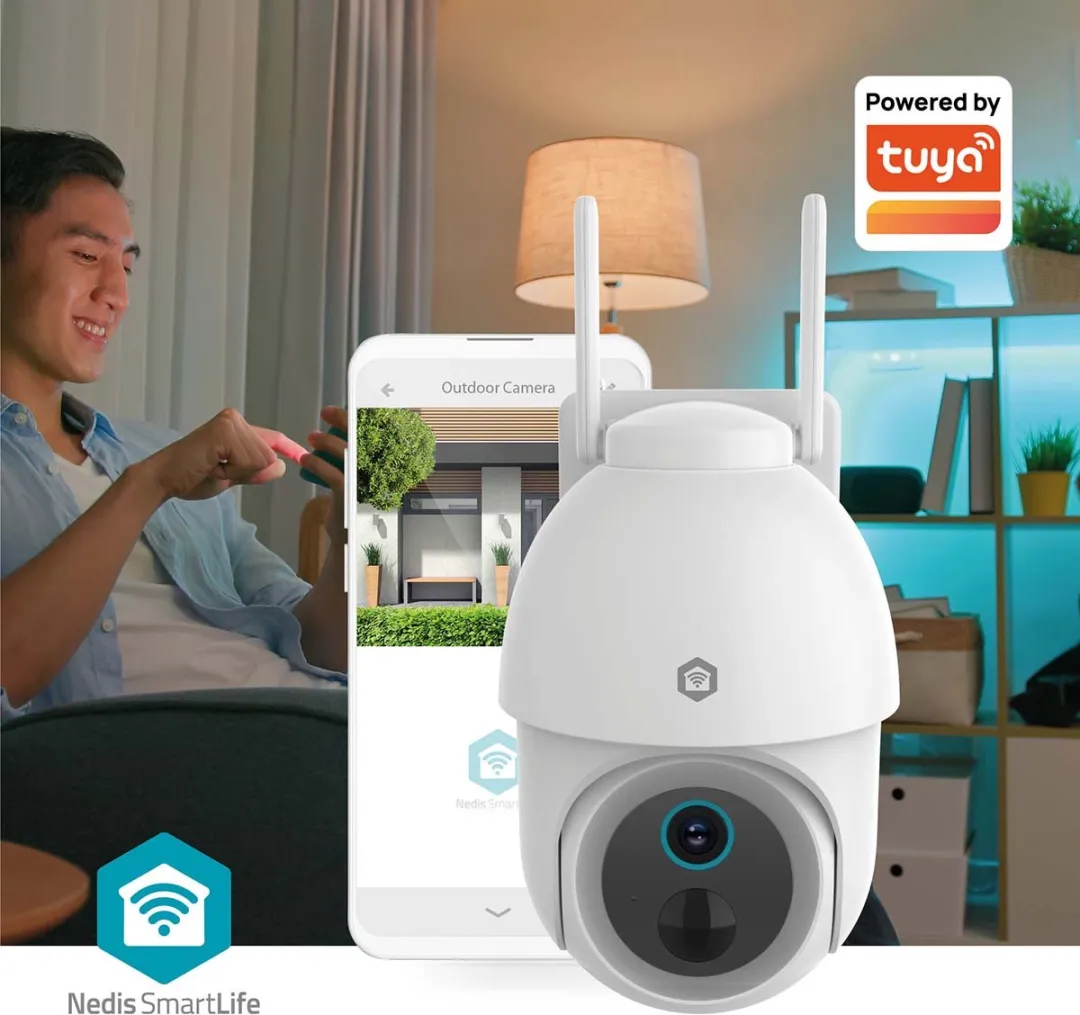 Nedis SmartLife WIFICBO51WT Beveiligingscamera Buiten - Full HD - IP65