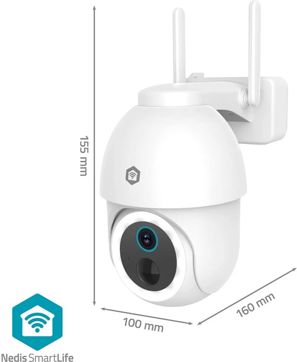 Nedis SmartLife WIFICBO51WT Beveiligingscamera Buiten - Full HD - IP65 - afbeelding 6 van 6