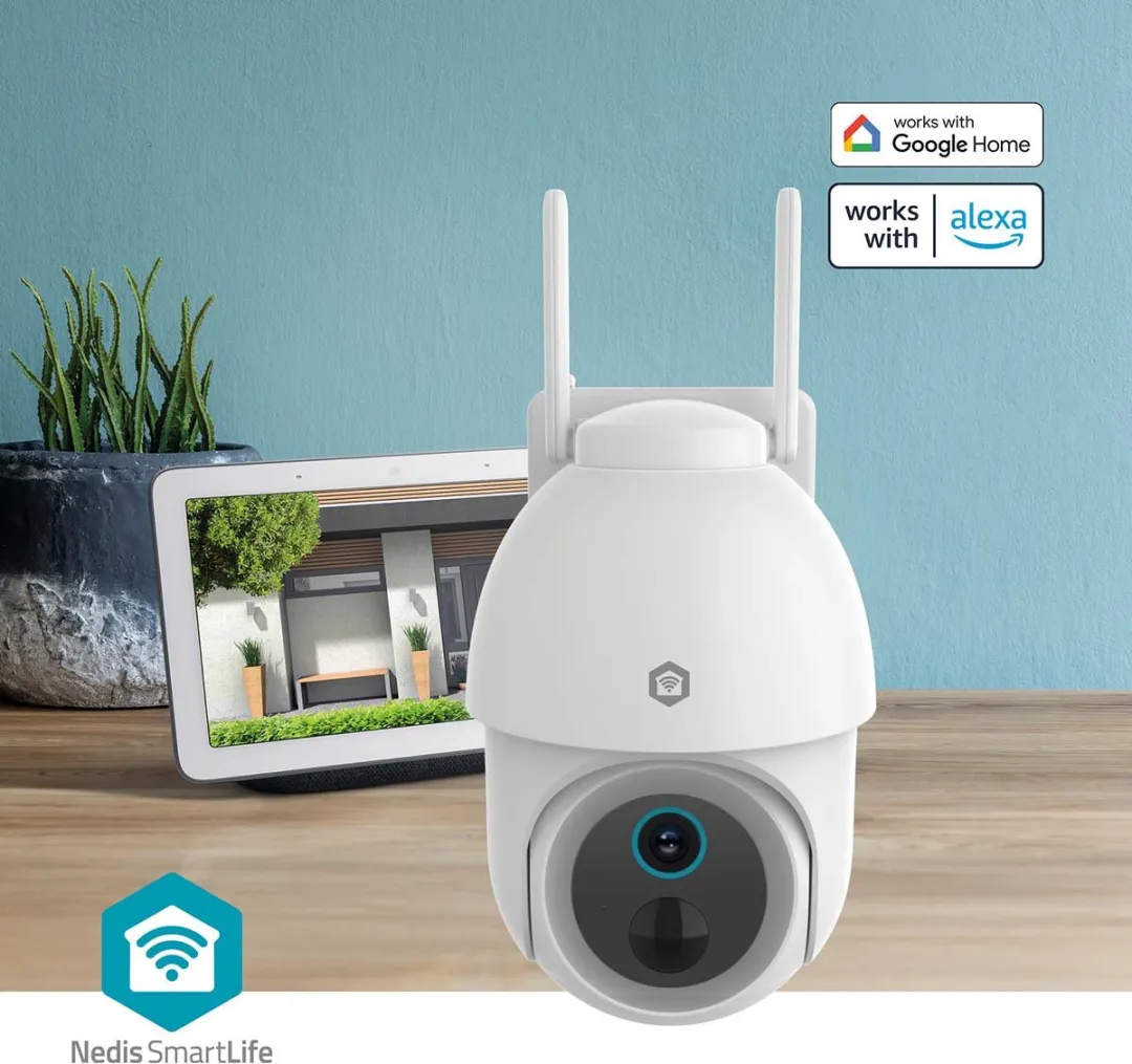 Nedis SmartLife WIFICBO51WT Beveiligingscamera Buiten - Full HD - IP65