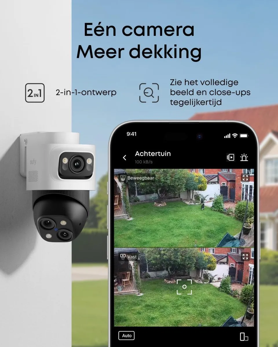 Eufy S4 & E41 PoE Bewakingscamera Systeem - 5 Stuks - Zwart/Wit