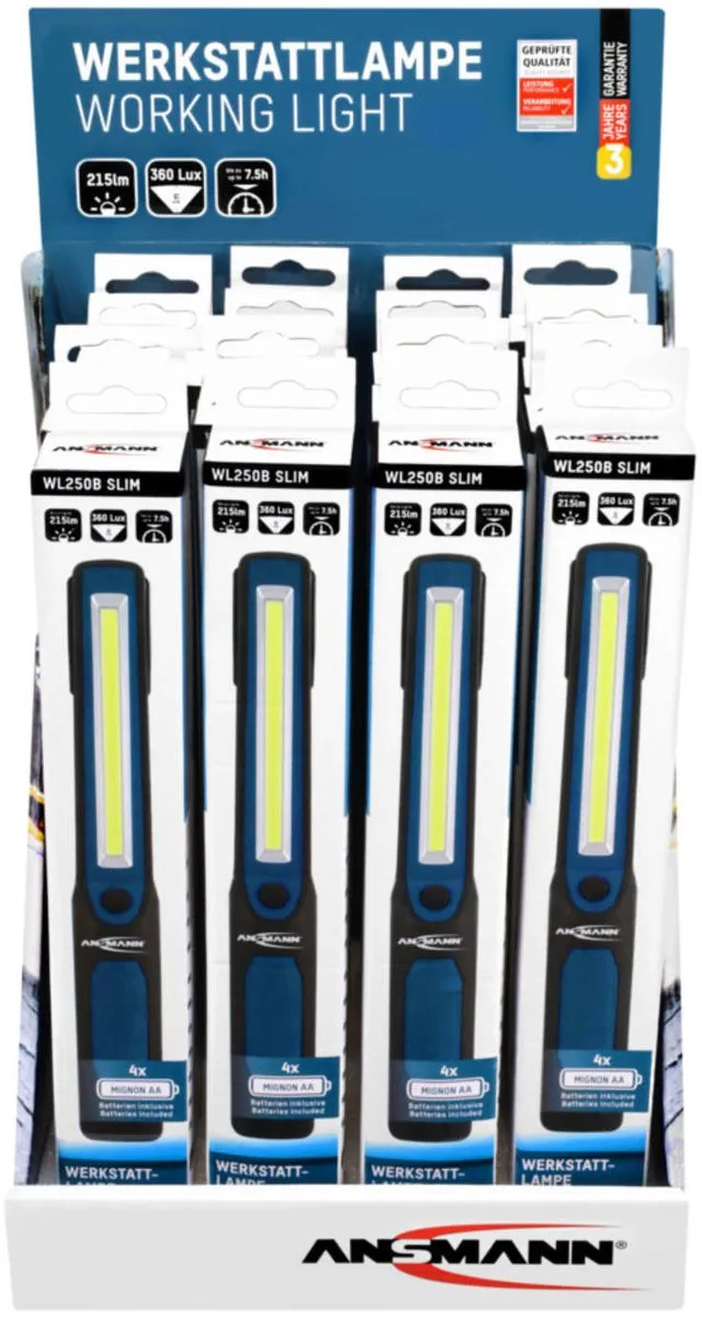 Ansmann WL250B slim Werklamp - Zwart/Blauw