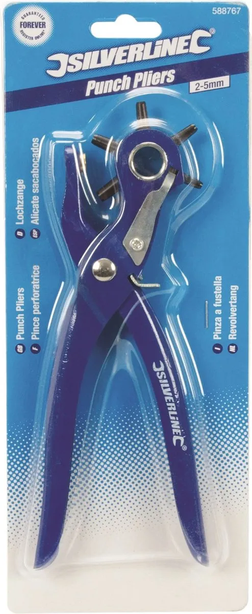 Silverline Revolvertang 200mm - 6 Priemmaten - Rood