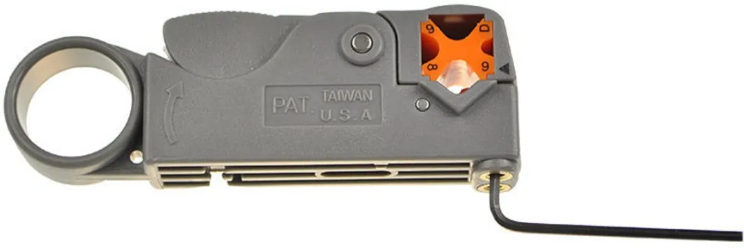 Goobay Coaxstripper TWHT-100 - 4-12mm - Grijs/ Oranje