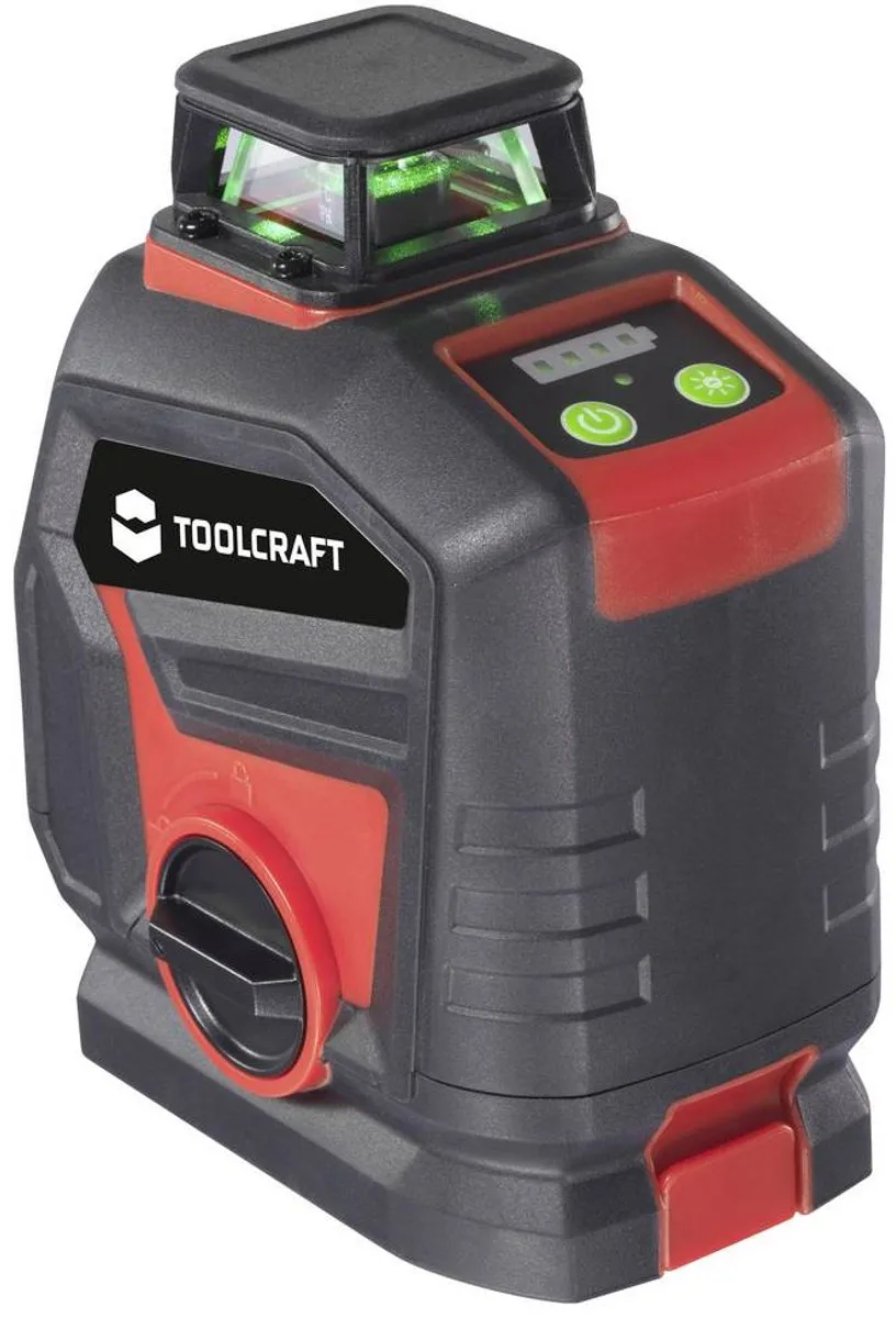 TOOLCRAFT Kruis- en Puntlijnlaser Groen 30m - 360° Zelfnivellerend