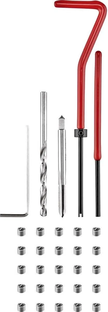 TOOLCRAFT TO-5016570 Schroefdraadrolset M4 - 30-delig