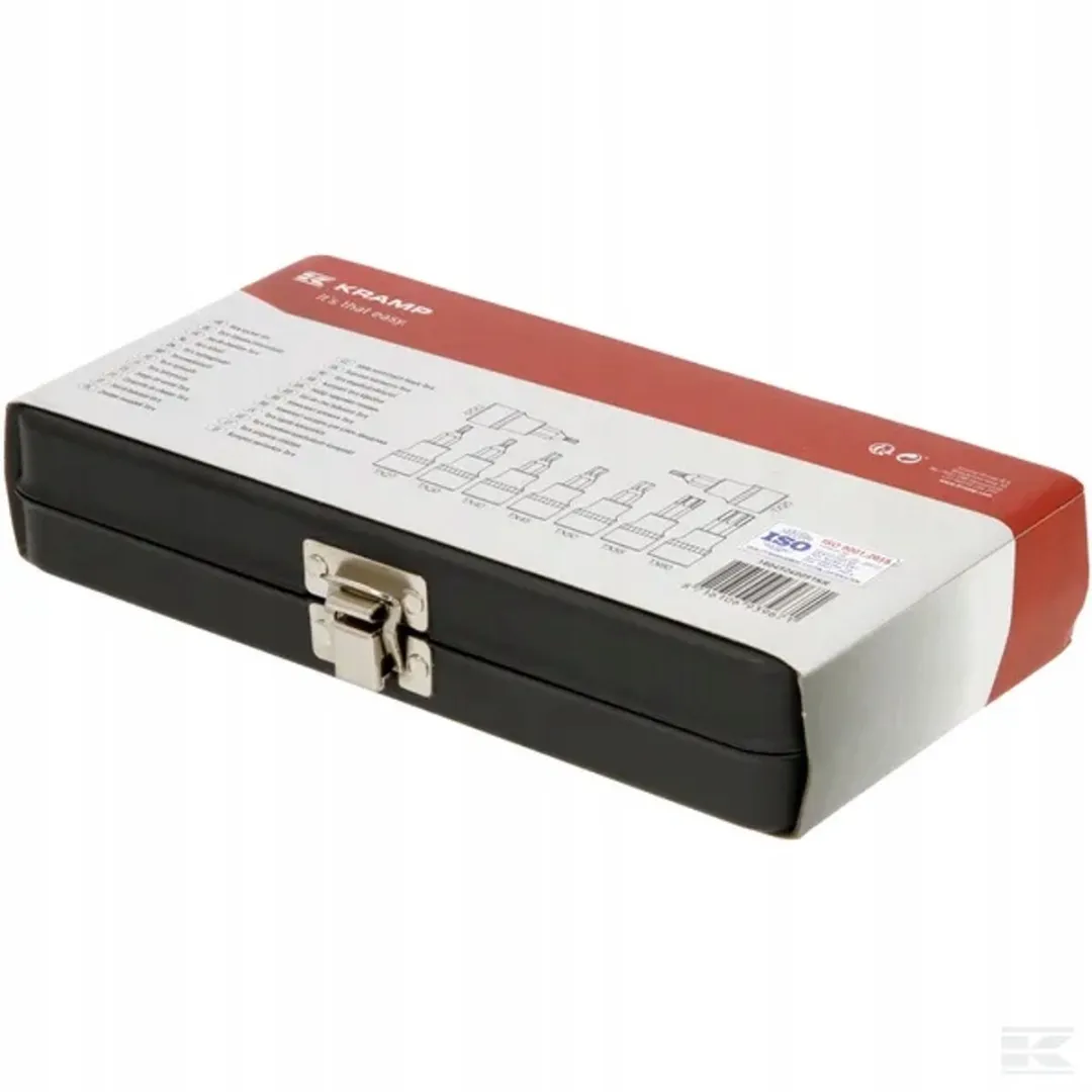 Kramp Torx-doppenset 9-delig T20-T60 - 1/2" - Zilver/Zwart
