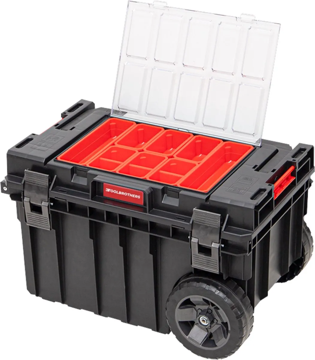 Toolbrothers RHINO XXL Trolley ECO Handling+ Gereedschapskoffer 44L - Rood/Zwart - afbeelding 3 van 6
