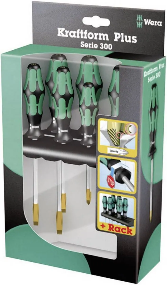 Wera 334SK/6 Schroevendraaierset - PH 1/SL 6,5/SL 5,5/SL 4/PH 2/SL 3,5