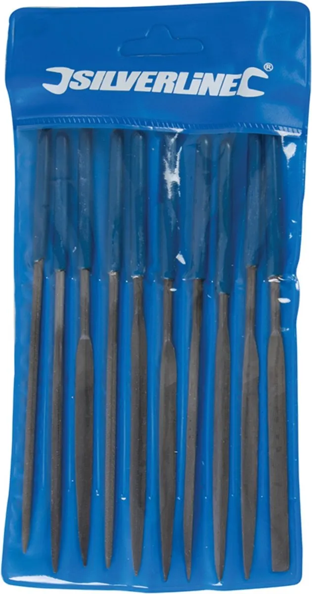 Silverline Naaldvijlenset 10-delig - Blauw