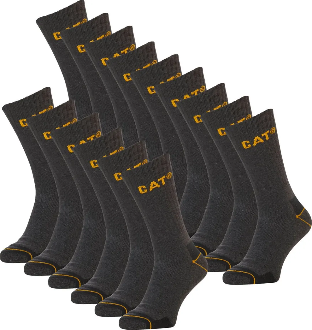Caterpillar Werksokken Heren - 15 Paar - Maat 41-45 - Grijs
