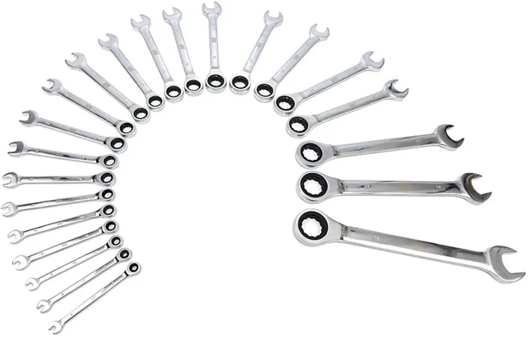 HBM Ring-, ratel- en steeksleutelset 22-delig - Metrisch 6-32mm