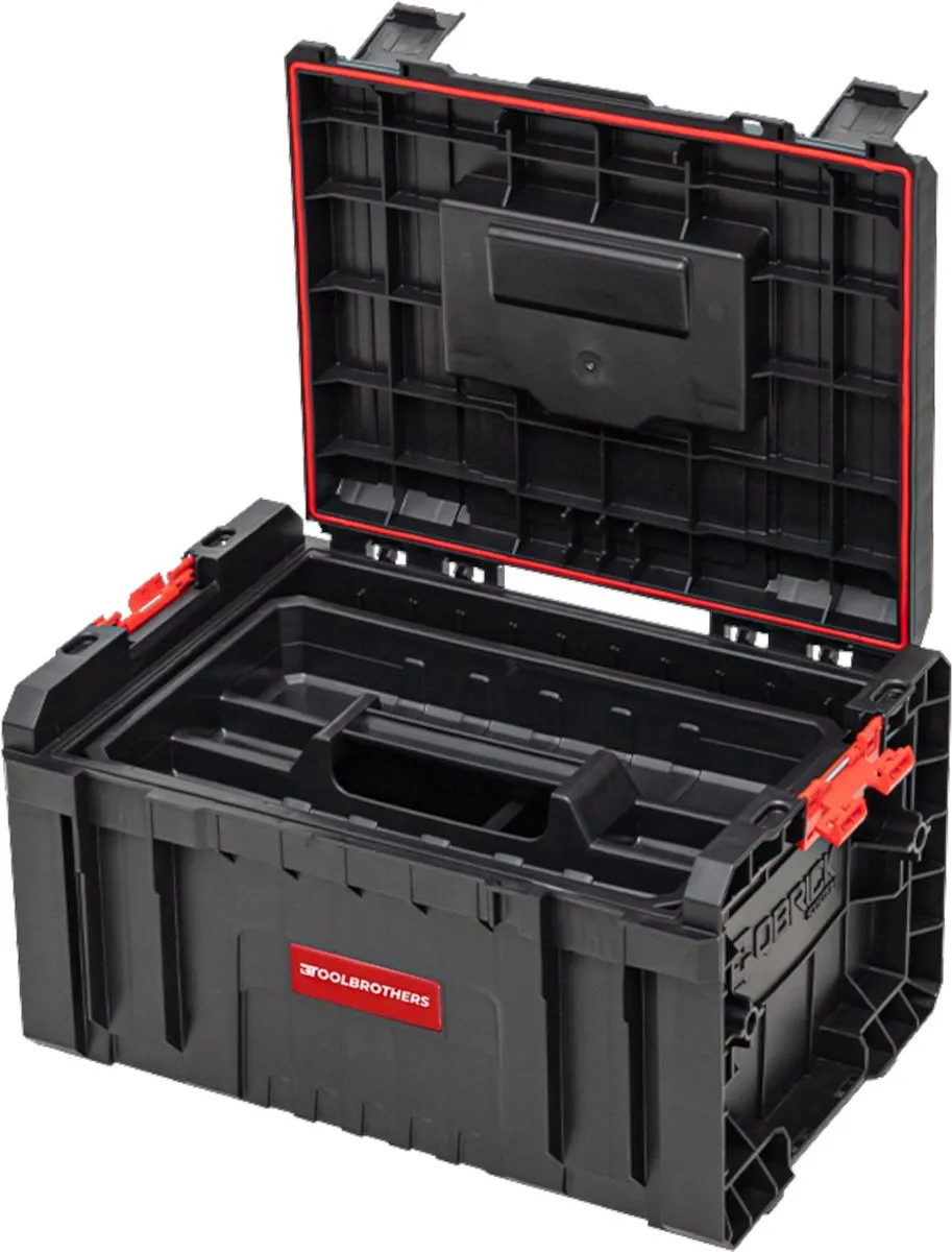 Toolbrothers RHINO L Gereedschapskoffer ECO Organize+ 19L - Rood/Zwart - afbeelding 3 van 6