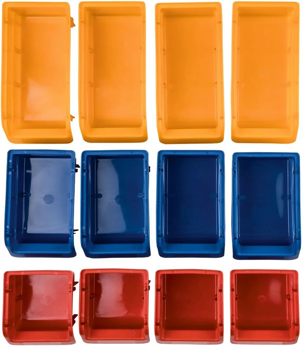 PARKSIDE Gereedschapswand 75-delig - 30 Ophangbakken - Rood/Blauw/Grijs/Gel