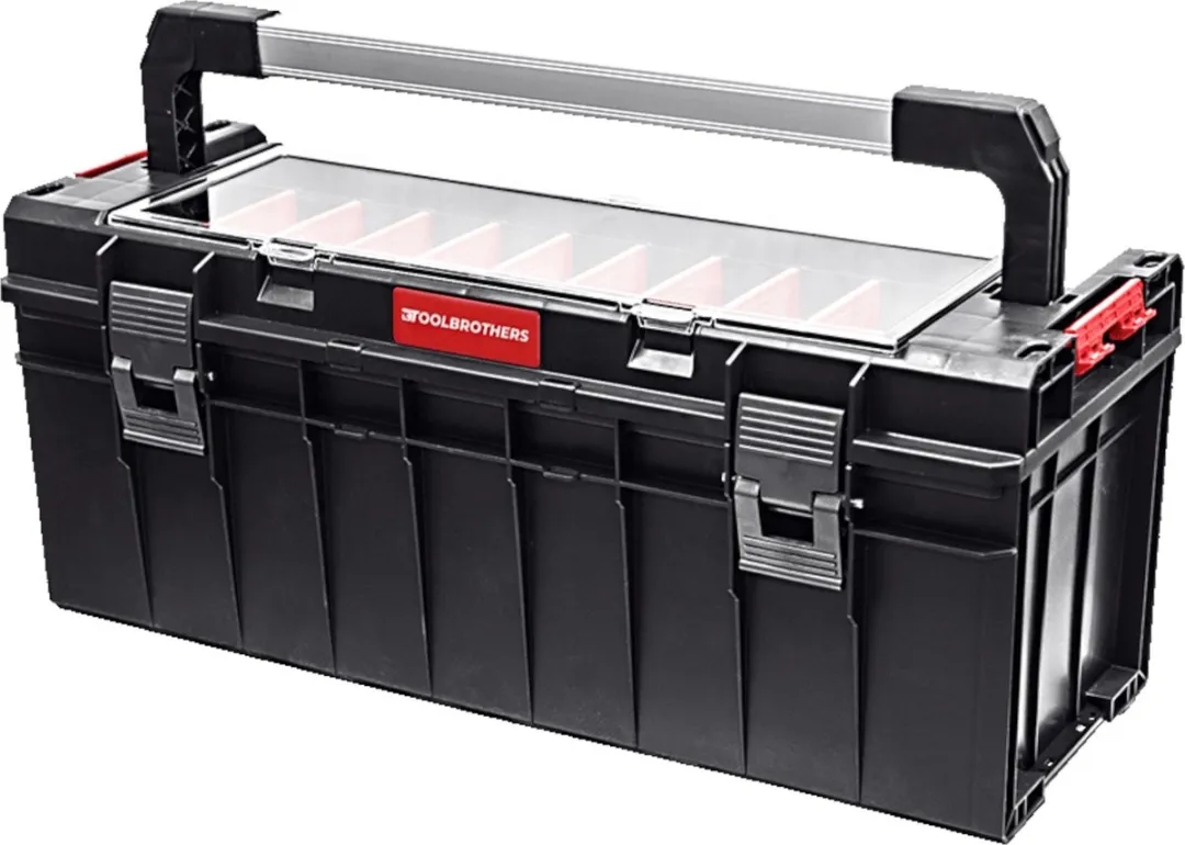 Toolbrothers RHINO Slim Gereedschapskoffer ECO Handling+ Xtra Long 29L - Rood/Zwart - afbeelding 5 van 6