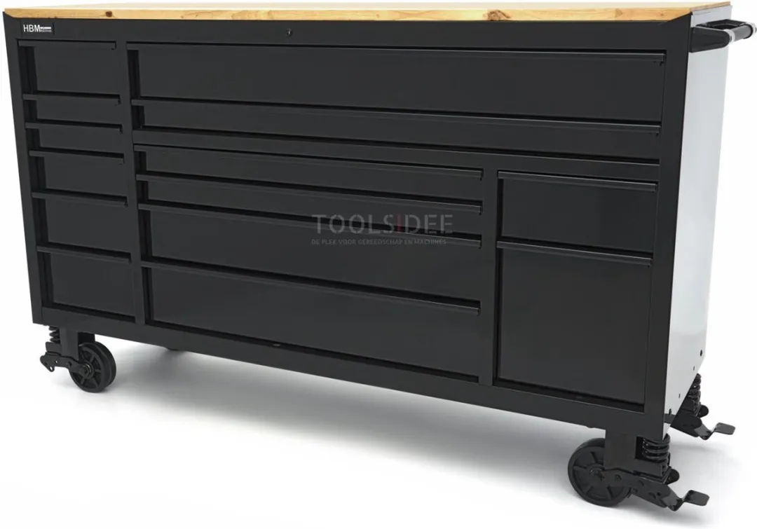 HBM Gereedschapswagen 14 Laden - 182cm - Zwart