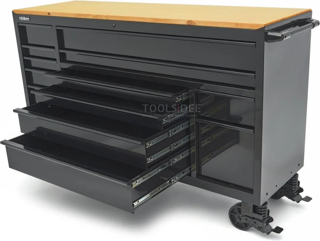 HBM Gereedschapswagen 14 Laden - 182cm - Zwart