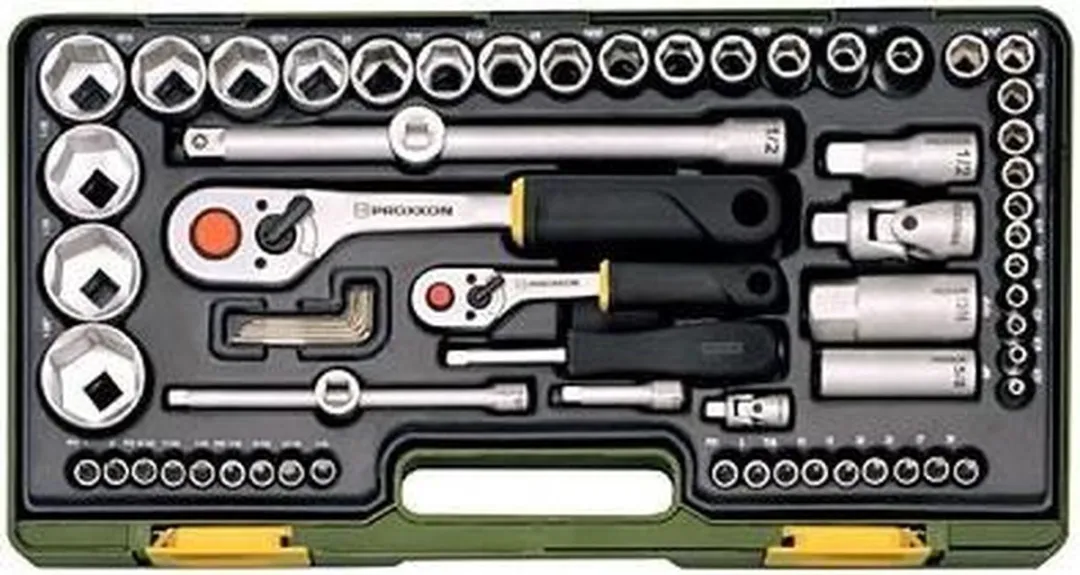 Proxxon Industrial 23294 Dopsleutelset - 65-delig - 1/4" & 1/2"