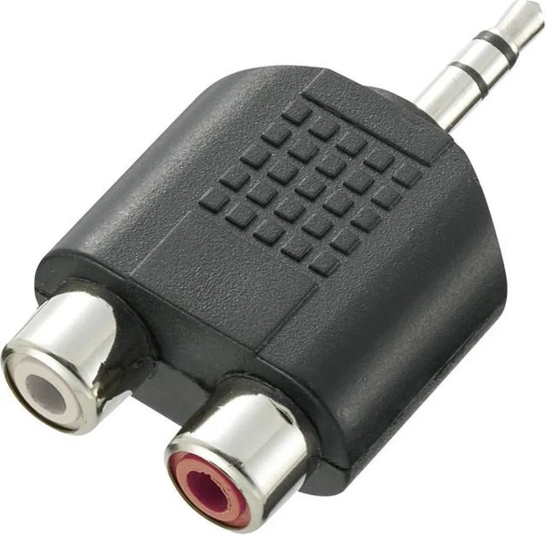 SpeaKa Professional SP-7870248 Jackplug-Cinch Y-adapter - 3,5mm naar 2x Cinch - Zwart