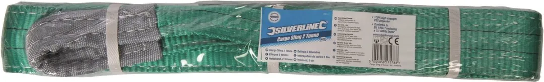 Silverline Hijsband 2 Ton - 4m - Groen