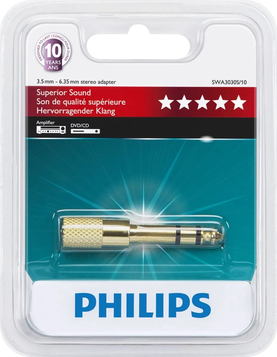 Philips Stereoadapter SWA3030S/10 - Goud