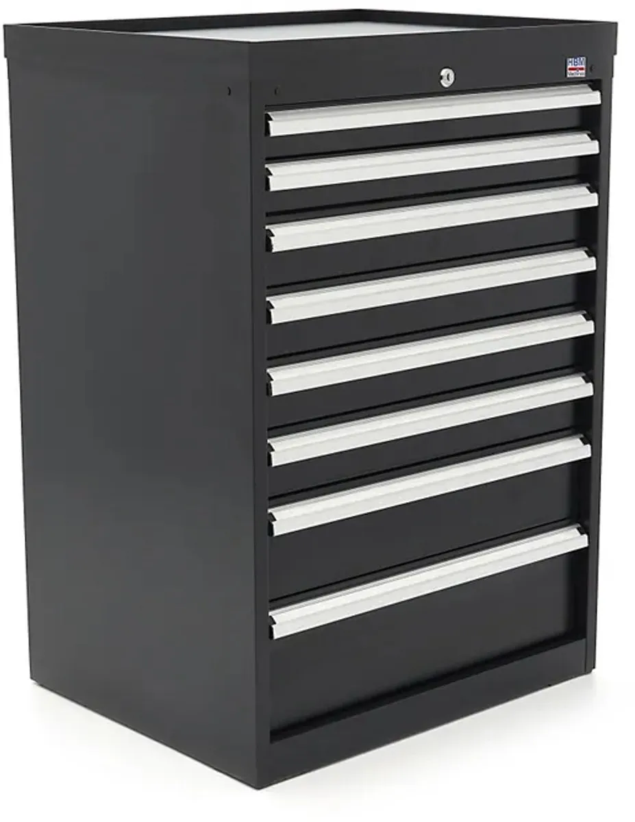 HBM 8 Laden PROFI Gereedschapskast 72x58x100cm - Grijs
