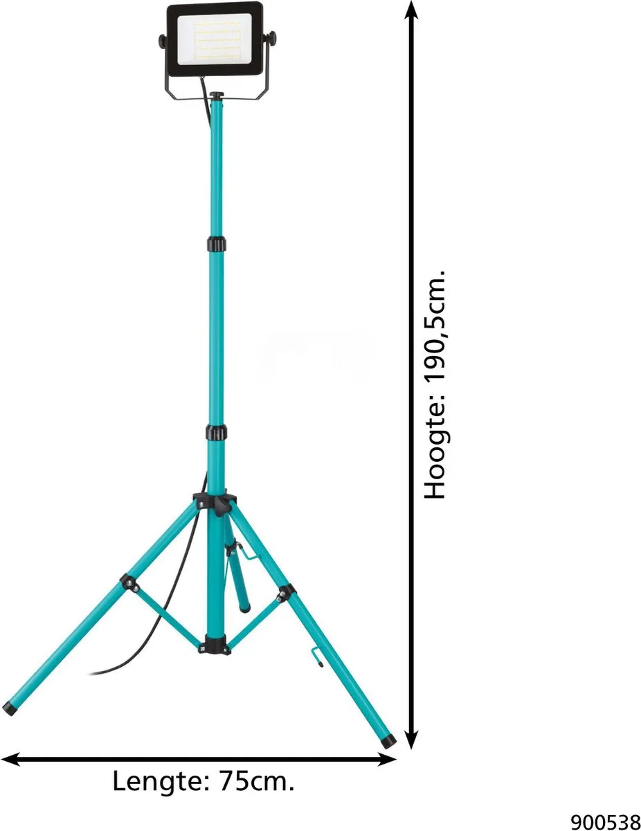 Eglo Avelar Werklamp LED 52W 5800lm - Zwart/Turquoise - afbeelding 5 van 6