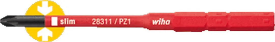 Wiha VDE Kruiskop PZ 1 Verwisselbare Kling 75mm