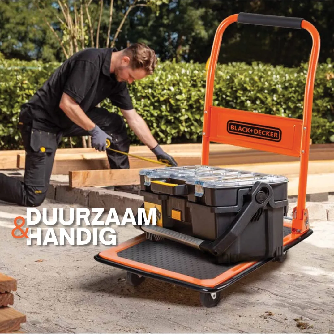 BLACK+DECKER BXWT-H303 Plateauwagen - 80kg - 60x40x80,5cm