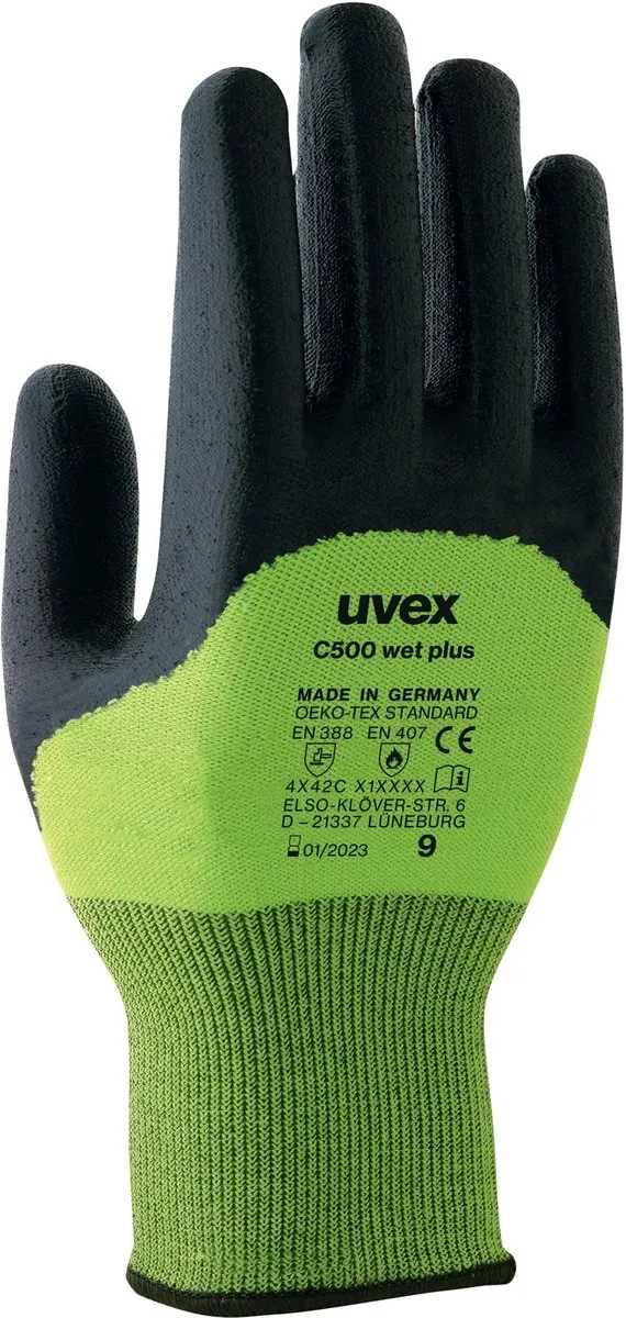Uvex C500 Wet Plus Snijbeschermingshandschoen
