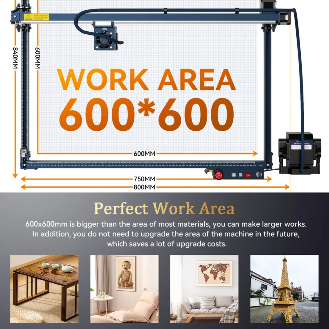 Sculpfun S30 Ultra 33W Laser Graveermachine 600x600mm - Blauw