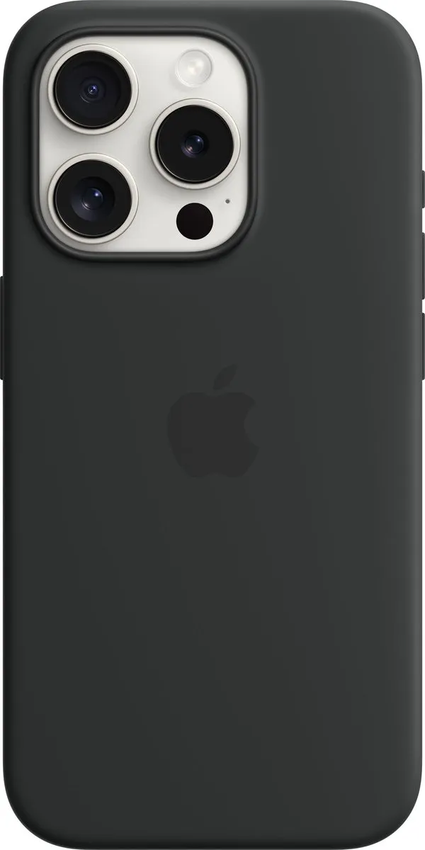 Apple Siliconenhoesje MT1A3ZM/A iPhone 15 Pro - MagSafe - Zwart