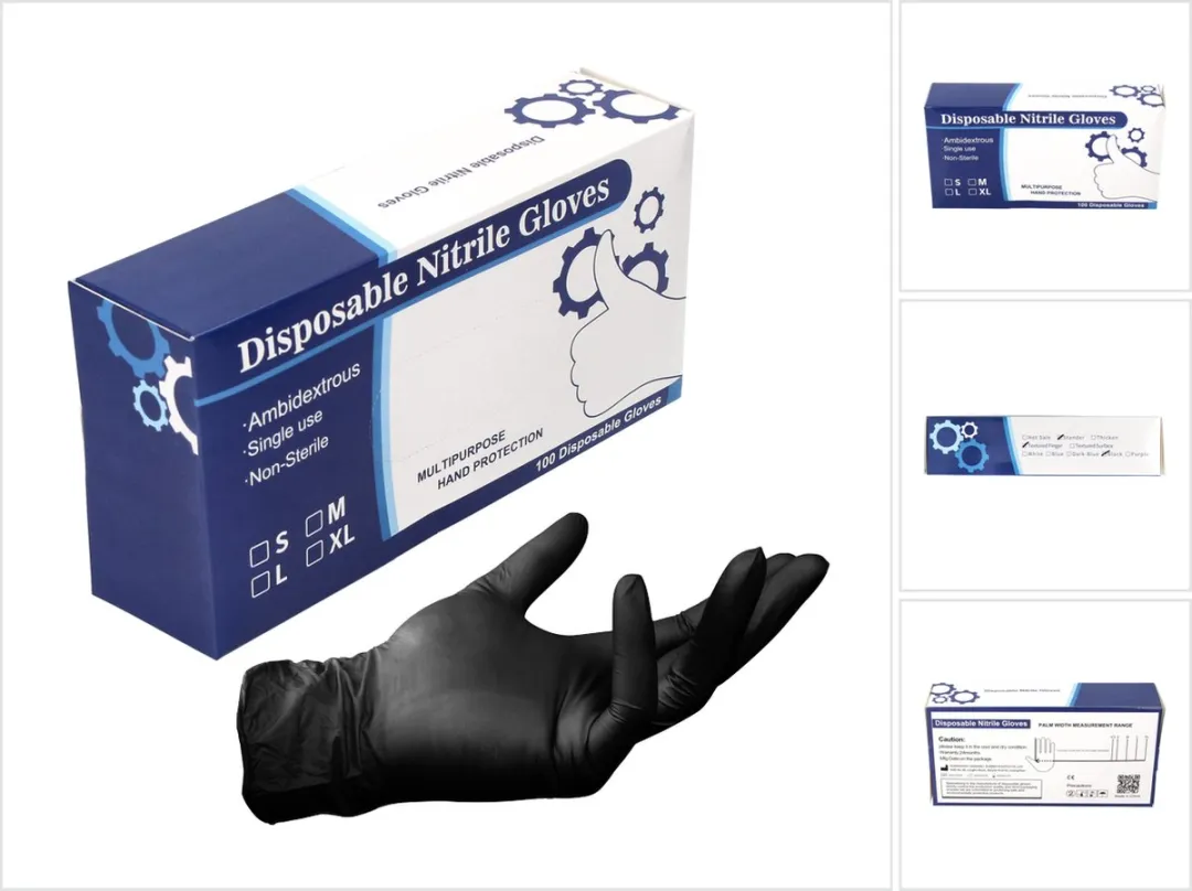 Toolbrothers Nitril Handschoenen Zwart Maat S