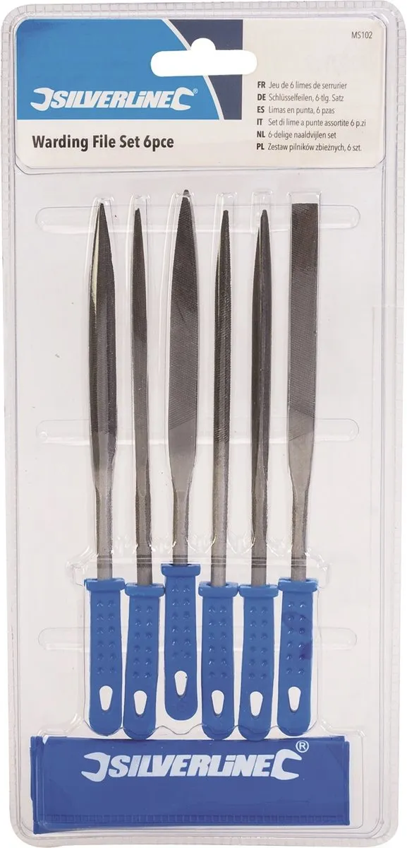 Silverline Naaldvijlenset 6-delig - Blauw