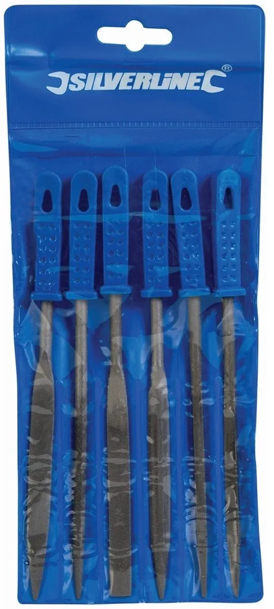 Silverline Naaldvijlenset 6-delig - Blauw