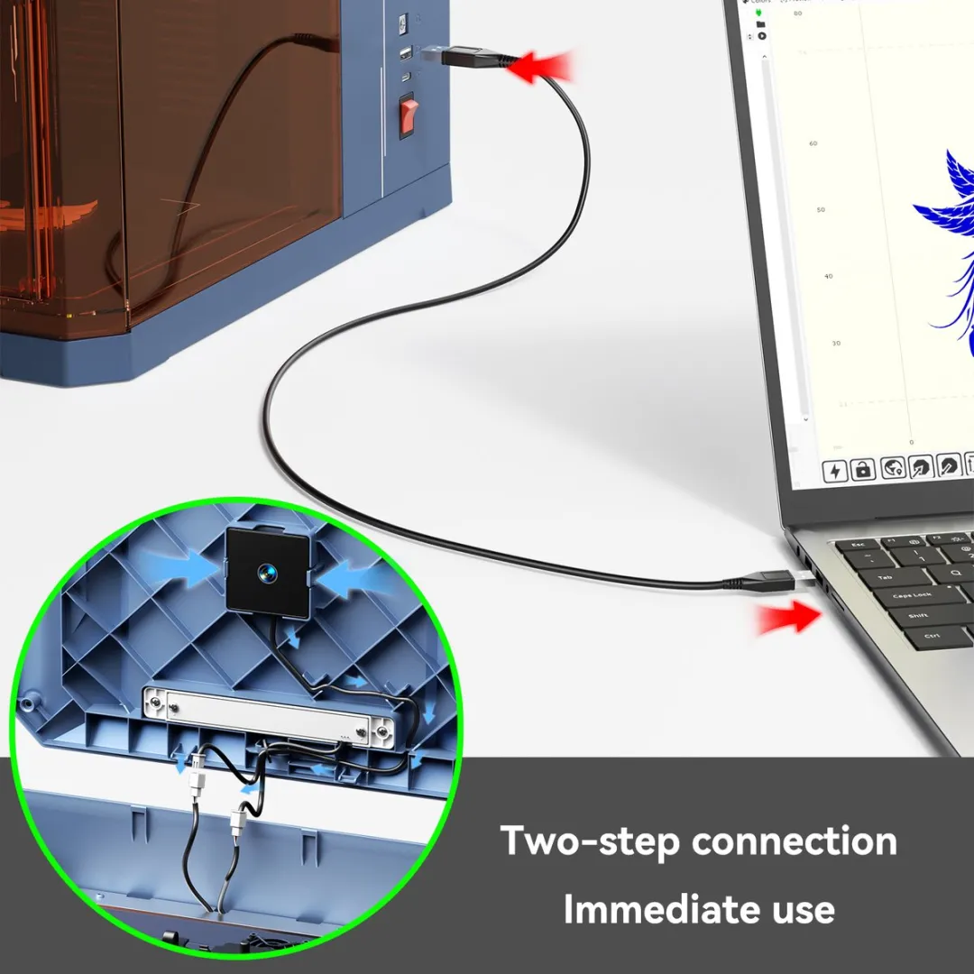 Sculpfun iCube Ultra PAC3 Accessoire-upgradekit - iAP Air Assist, iCAM Camera, RA Mini Laser Rotary Roller