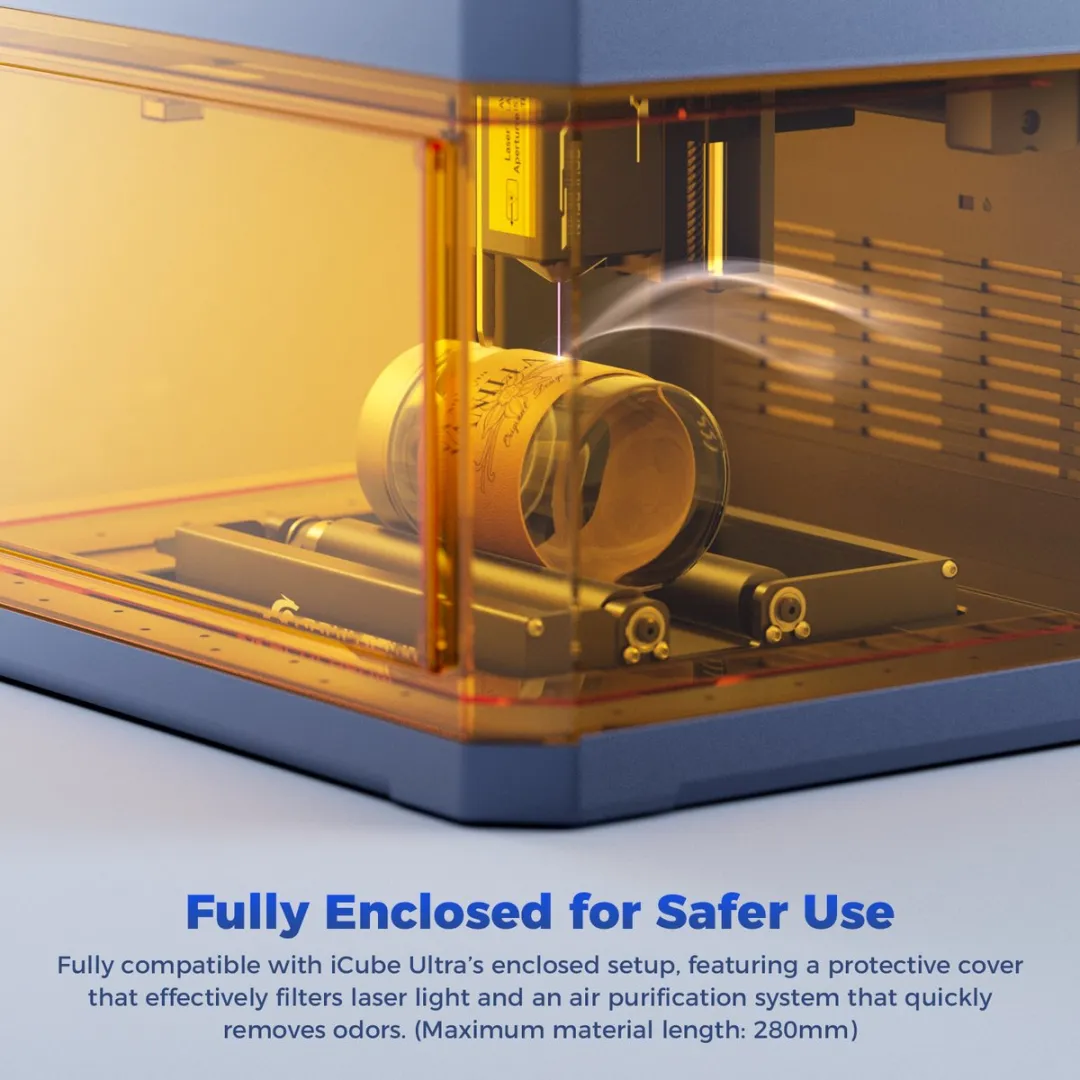 Sculpfun iCube Ultra PAC3 Accessoire-upgradekit - iAP Air Assist, iCAM Camera, RA Mini Laser Rotary Roller