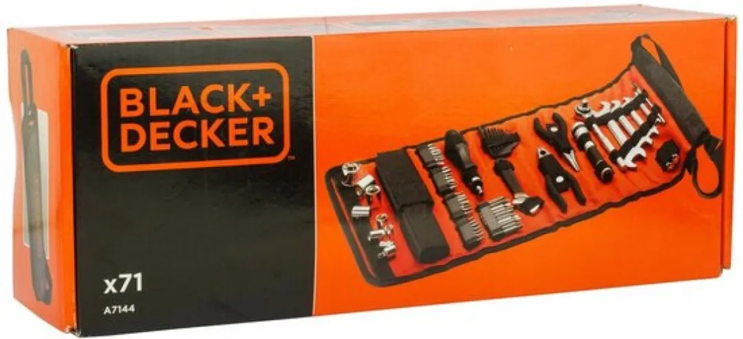 BLACK+DECKER A7144-XJ Accu Gereedschapsset 71-delig - Zwart/Oranje - afbeelding 6 van 6