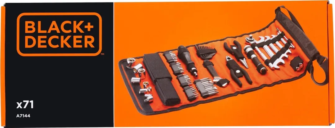 BLACK+DECKER A7144-XJ Accu Gereedschapsset 71-delig - Zwart/Oranje