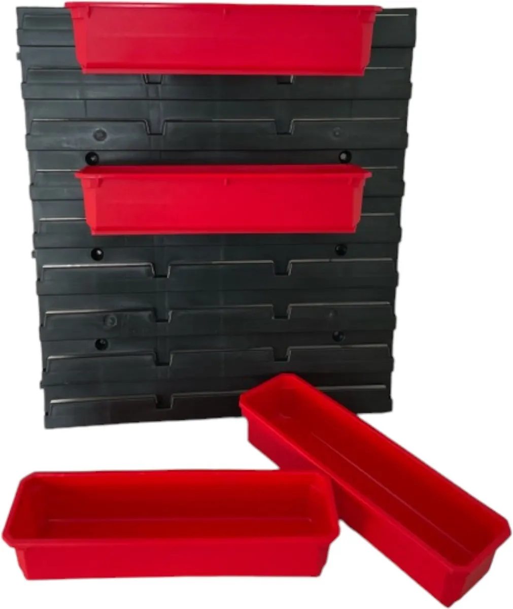 Toolbrothers RHINO Containerset Nr. 4 Werkplaatswand - 4x Container 235x64x60mm - Rood/Zwart - afbeelding 6 van 6