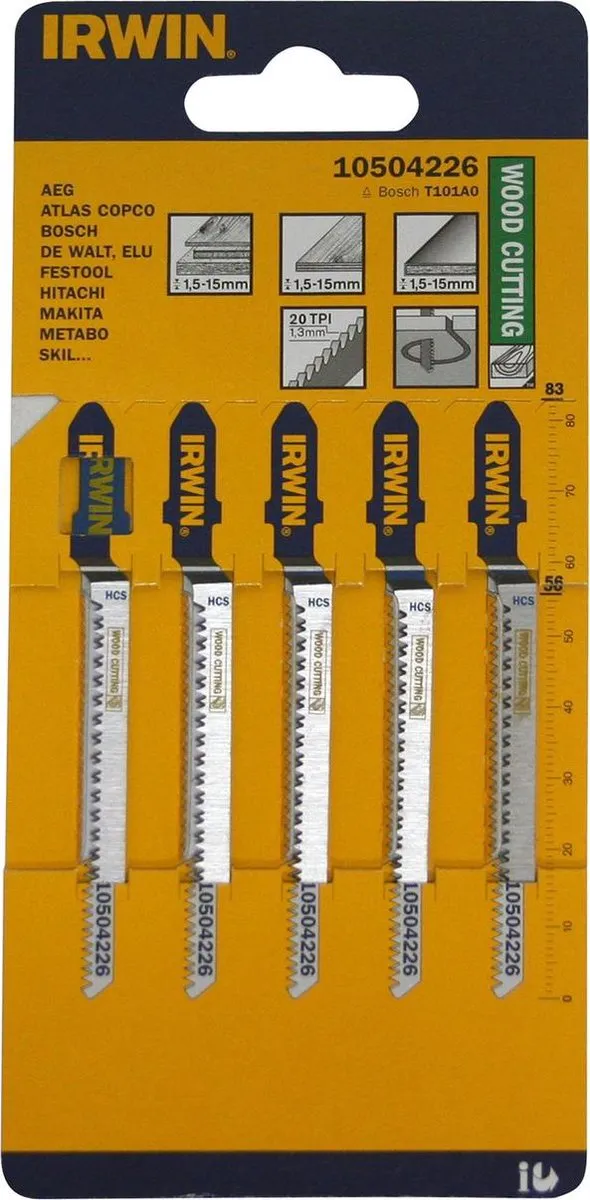 Irwin Decoupeerzaagblad HCS 83-20FIG - 5 Stuks