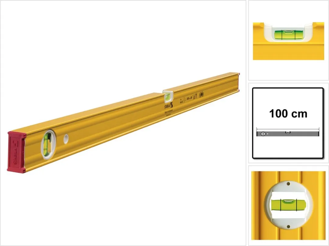Stabila Waterpas 80AS Blok 100cm - 2 Libellen