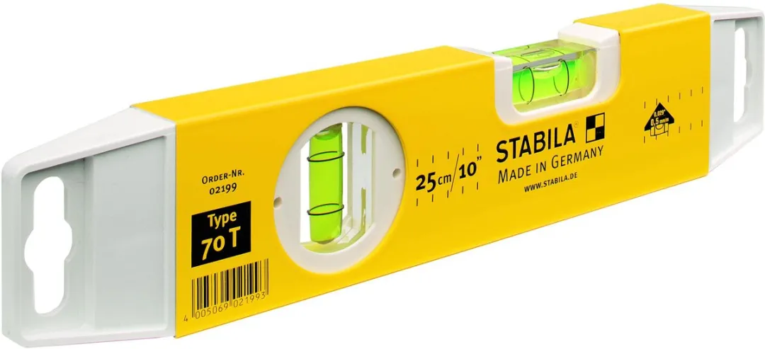 Stabila Type 70 Torpedo Waterpas 25cm - 0.5 mm/m