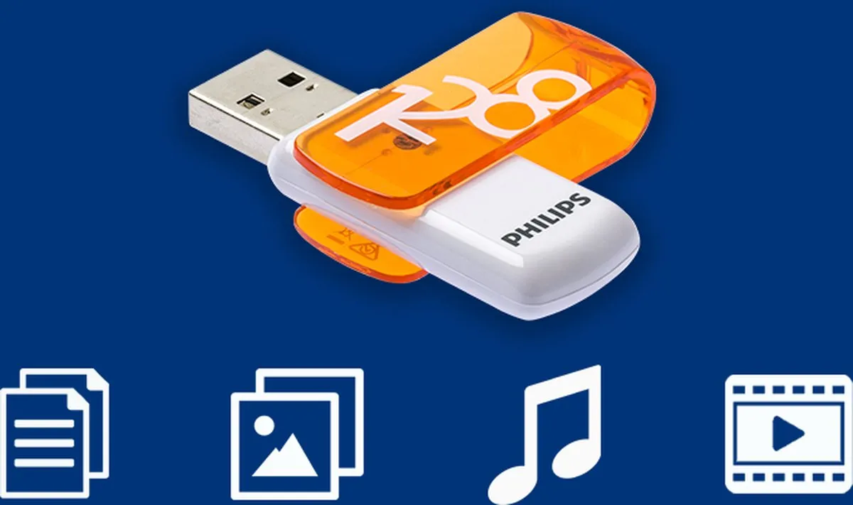 Philips FM12FD05B USB Stick 128GB - Oranje