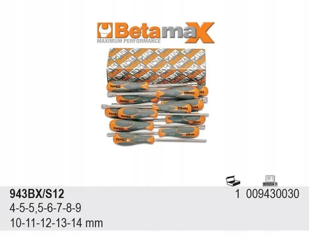 Beta Betamax Dopsleutel 10mm - Lange Handgreep
