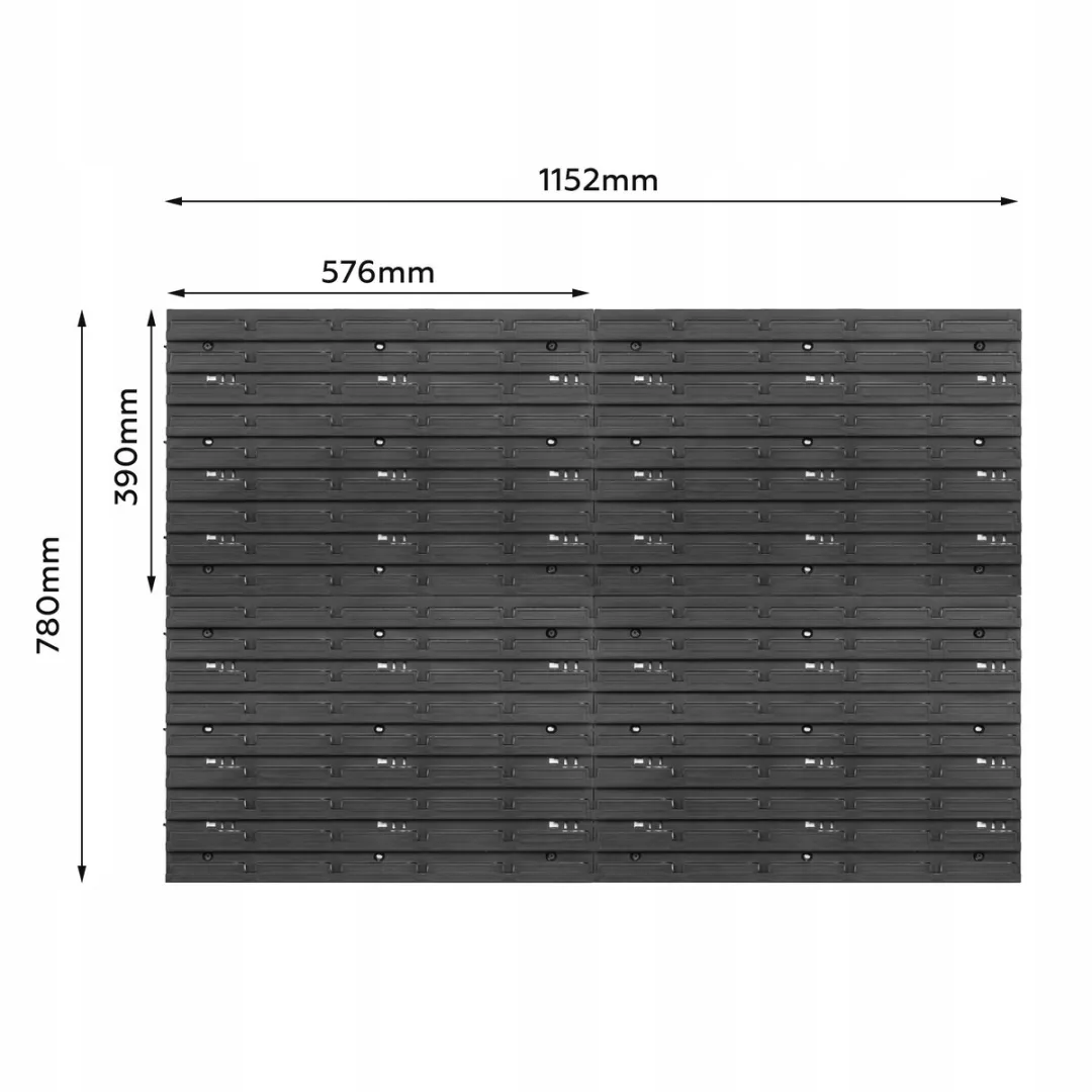 Prosperplast Gereedschapswand 1152x780mm - 4 Panelen - Zwart - afbeelding 4 van 5