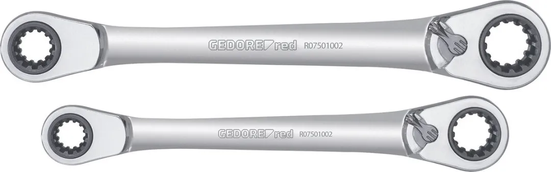 Gedore RED R07501002 Dubbele Ringsleutelratelset 2-delig
