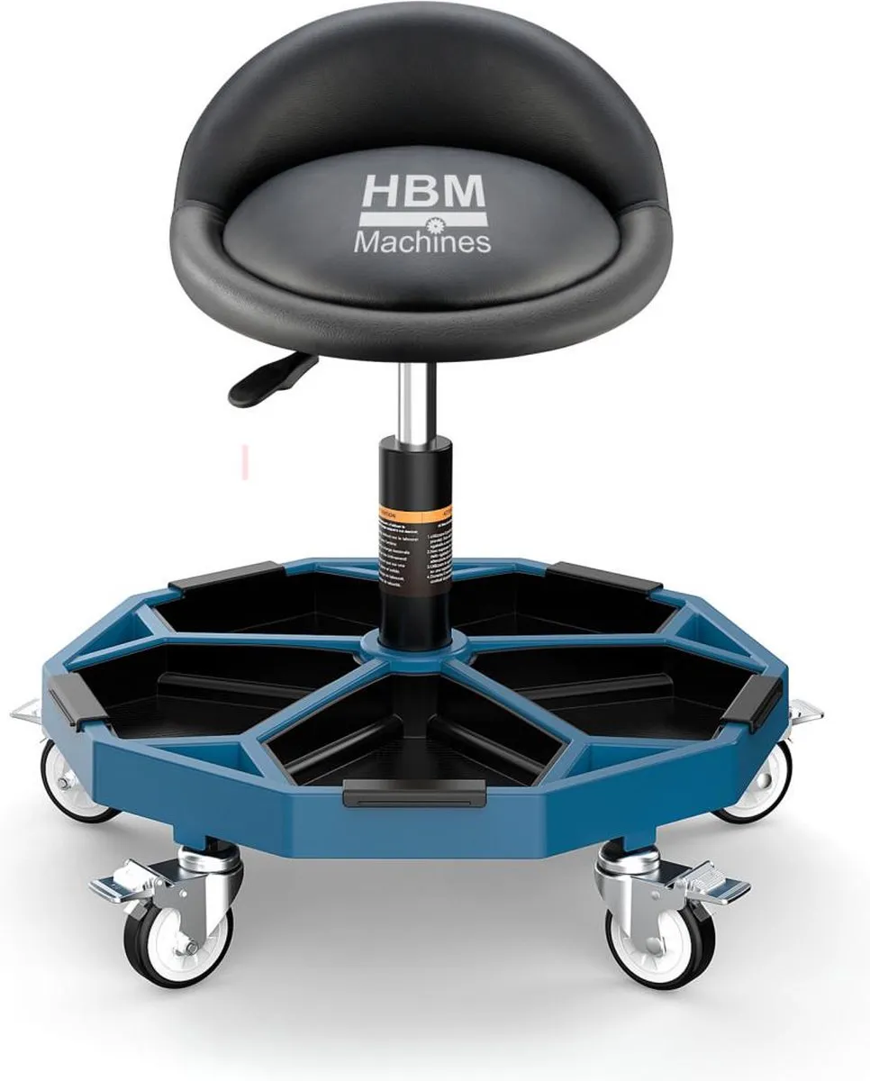 HBM Heavy Duty Stoel met Rugleuning
